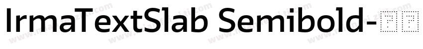 IrmaTextSlab Semibold字体转换